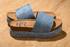 Anna Sandals in Blue 130 Sandals Naughty Monkey- Tilden Co.