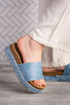 Anna Sandals in Blue 130 Sandals Naughty Monkey- Tilden Co.