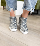 Ari Sneaker Wedge in Denim 120 Sneakers Naughty Monkey- Tilden Co.