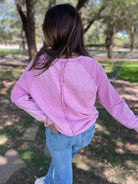 PREORDER: Best Selling Elliott Exposed Seam Sweatshirt in Five Colors Womens Ave Shops- Tilden Co.
