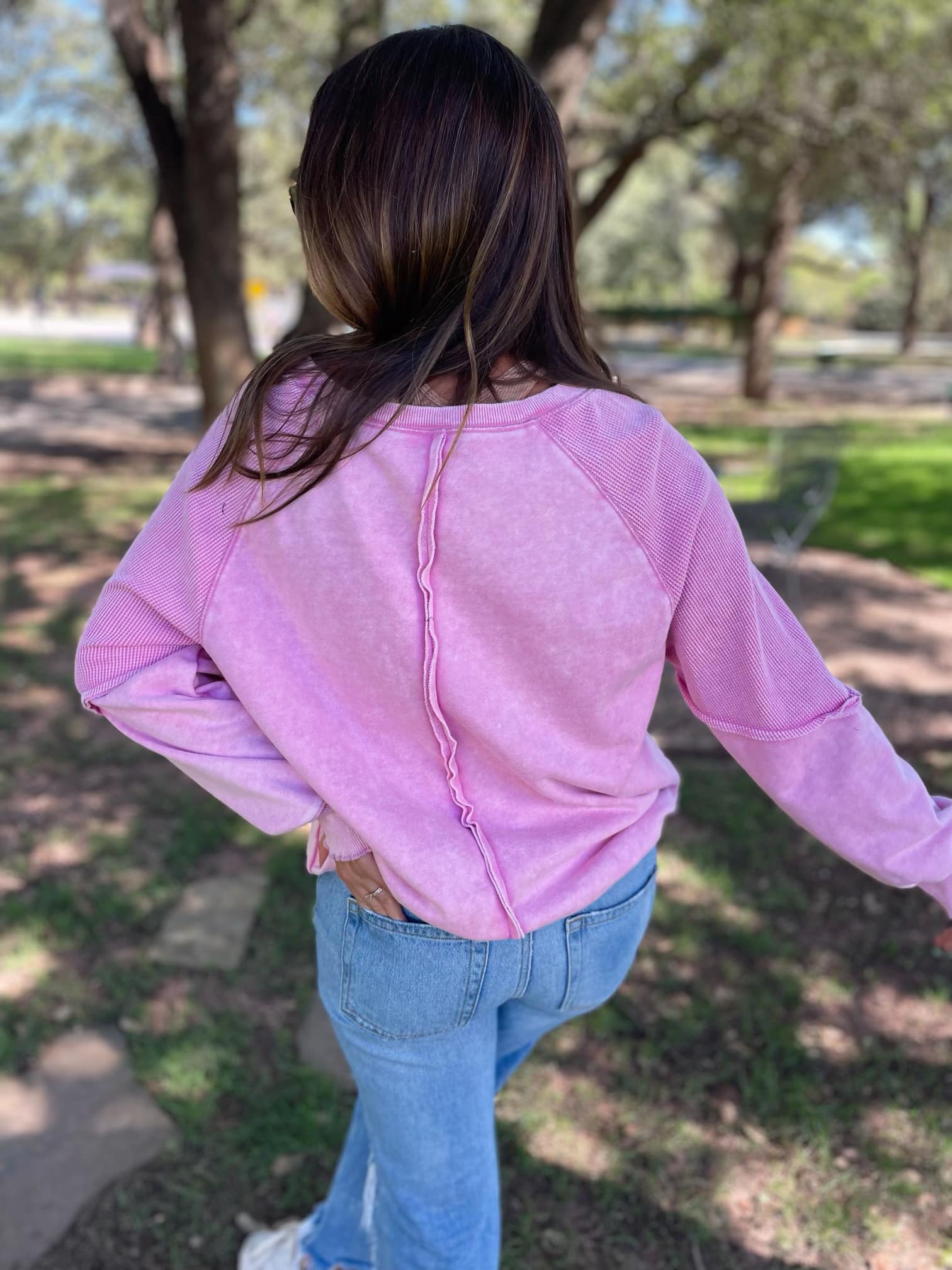 PREORDER: Best Selling Elliott Exposed Seam Sweatshirt in Five Colors Womens Ave Shops- Tilden Co.