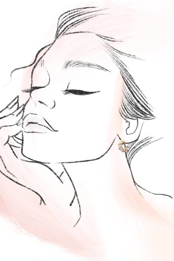 TRIO HUGGIE HOOP EARRINGS | 80E3935 JOSSLYN by wall to wall- Tilden Co.