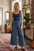 Polka Dot Wide Leg Pants Small Small Casual Pants Sewn and Seen- Tilden Co.