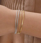 18K STAINLESS STEEL LAYERED BRACELET JOSSLYN by wall to wall- Tilden Co.