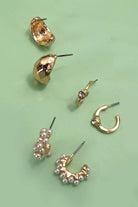 TRIO HUGGIE HOOP EARRINGS | 80E3935 JOSSLYN by wall to wall- Tilden Co.