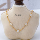 Vintage-Inspired White Enamel Floral Necklace | 80N93188 necklace JOSSLYN by wall to wall- Tilden Co.