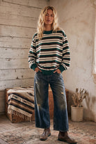 French Terry Striped Sweatshirt Small Small Sweater Sewn and Seen- Tilden Co.