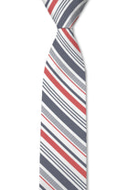 Pitcher – Textured Red White and Blue Striped Tie necktie Tough Apparel- Tilden Co.