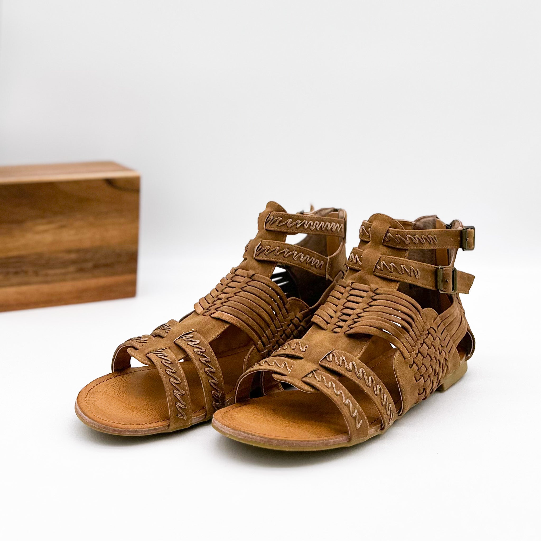 Bed and Breakfast Sandals in Tan 130 Sandals Naughty Monkey- Tilden Co.