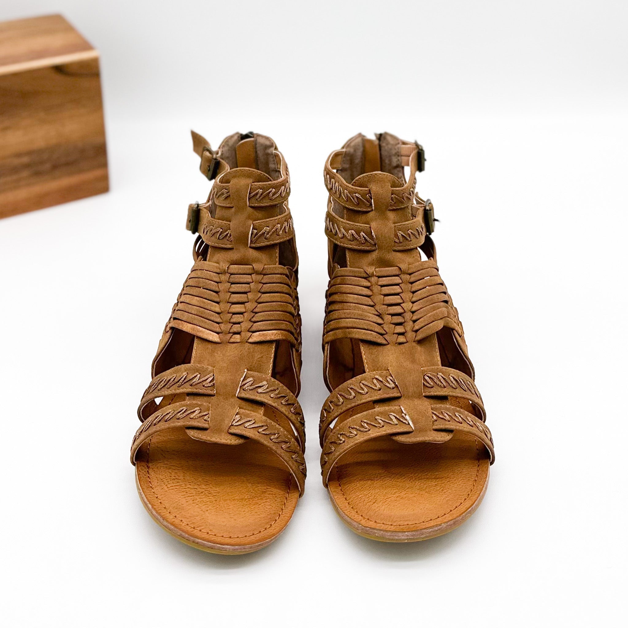 Bed and Breakfast Sandals in Tan 130 Sandals Naughty Monkey- Tilden Co.
