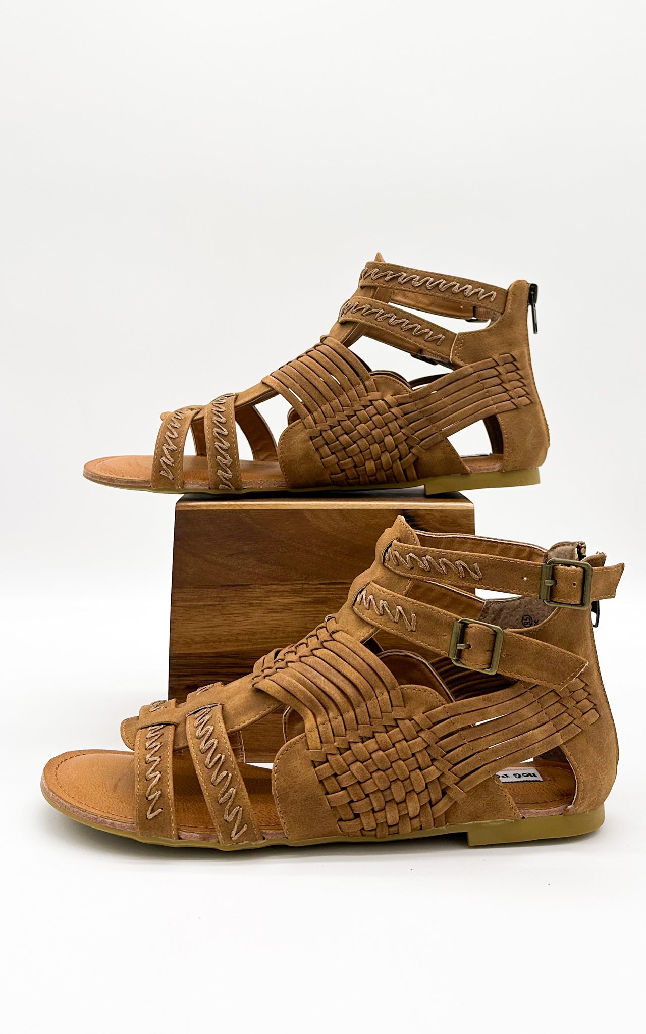 Bed and Breakfast Sandals in Tan 130 Sandals Naughty Monkey- Tilden Co.