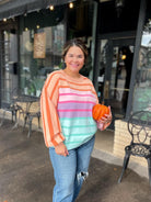 PREORDER: Over The Rainbow Striped Sweater    Womens Ave Shops- Tilden Co.