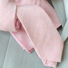 Charlie Blush Pink Linen Tie    necktie Tie Mood- Tilden Co.