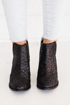Fiera Glitter Booties in Black 110 Fashion Boots Naughty Monkey- Tilden Co.