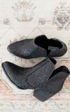 Fiera Glitter Booties in Black 110 Fashion Boots Naughty Monkey- Tilden Co.