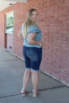 Vintage Ruffle Sleeve Knit Top Blouse bibi- Tilden Co.