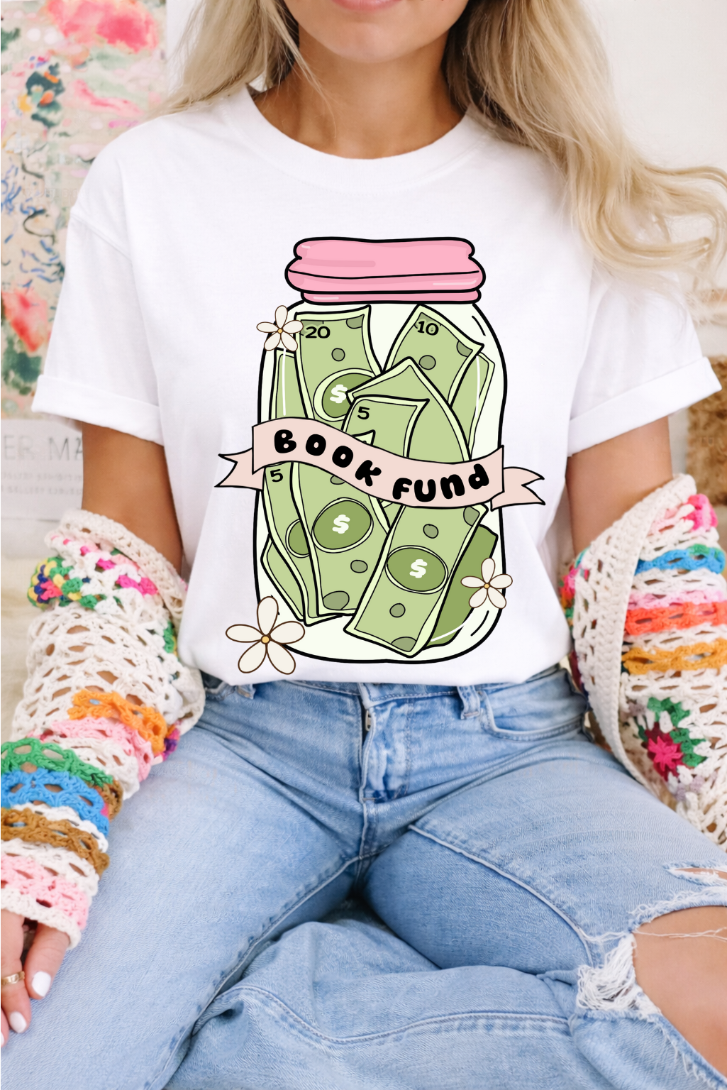 Book Fund Graphic Tee and Sweatshirt Sweater Ave Shops- Tilden Co.