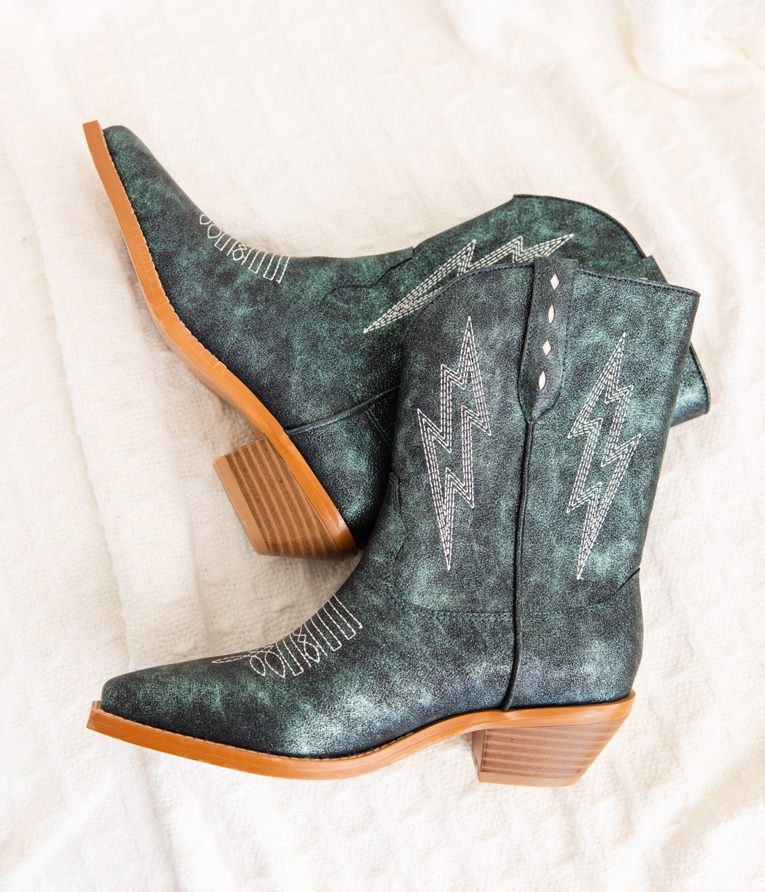Bowie Metallic Boot in Teal Boot Naughty Monkey- Tilden Co.