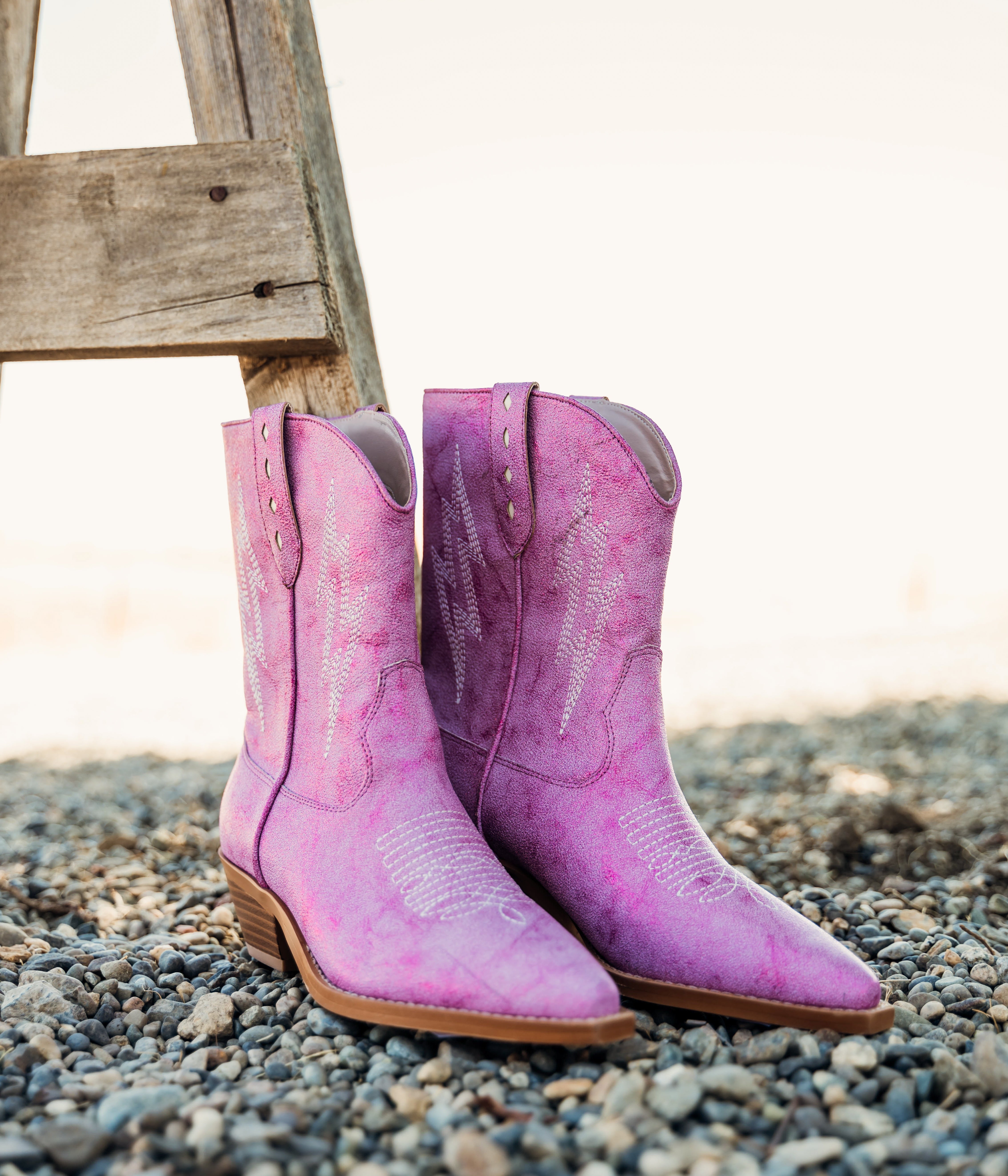 Bowie Metallic Boot in Pink Shoes Ave Shops- Tilden Co.