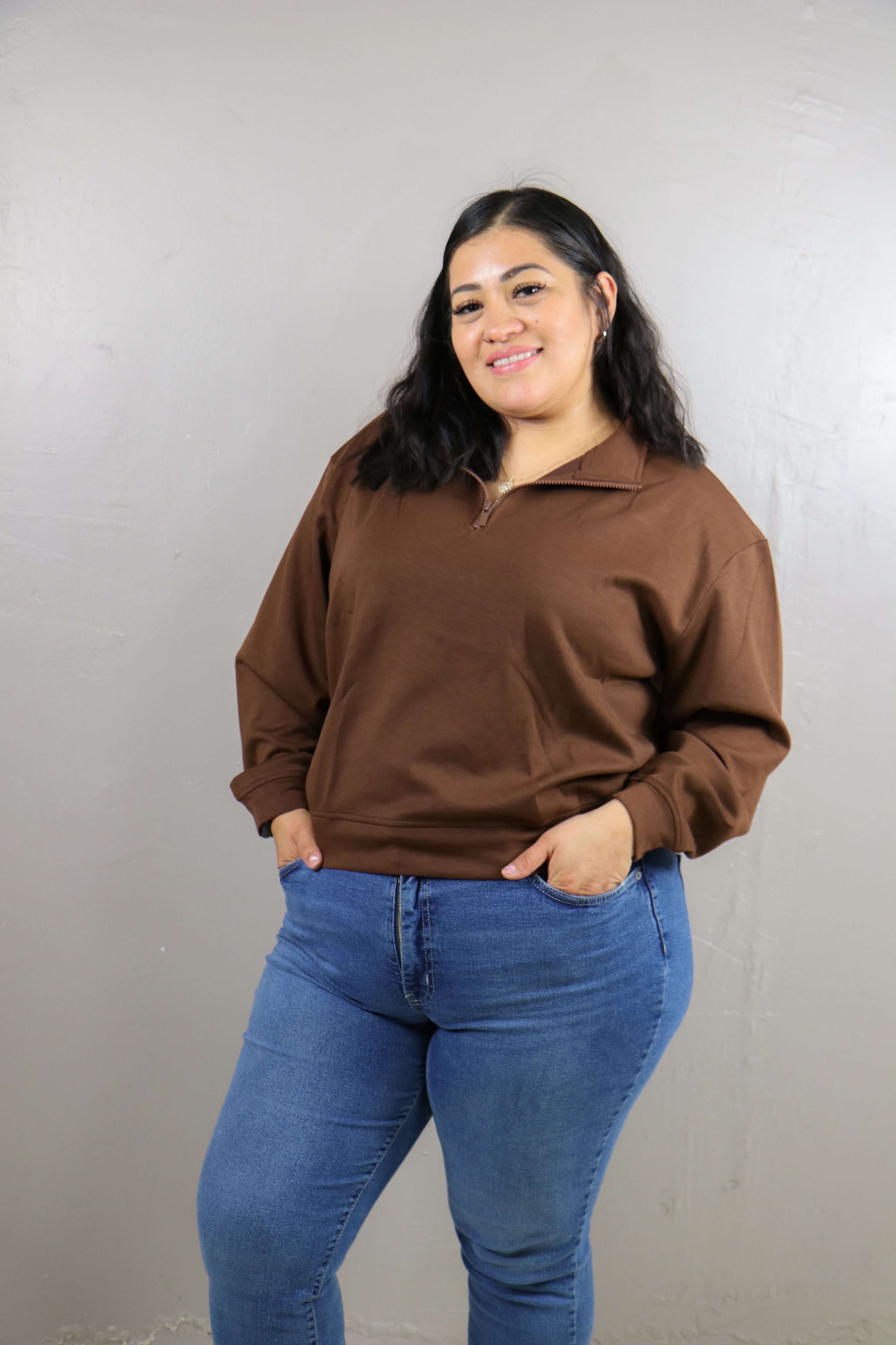 Cloudline Scuba Half-Zip Pullover half zip pullover Zenana- Tilden Co.