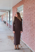 The Boston Dress in Smoky Walnut Shirts & Tops Mikarose- Tilden Co.