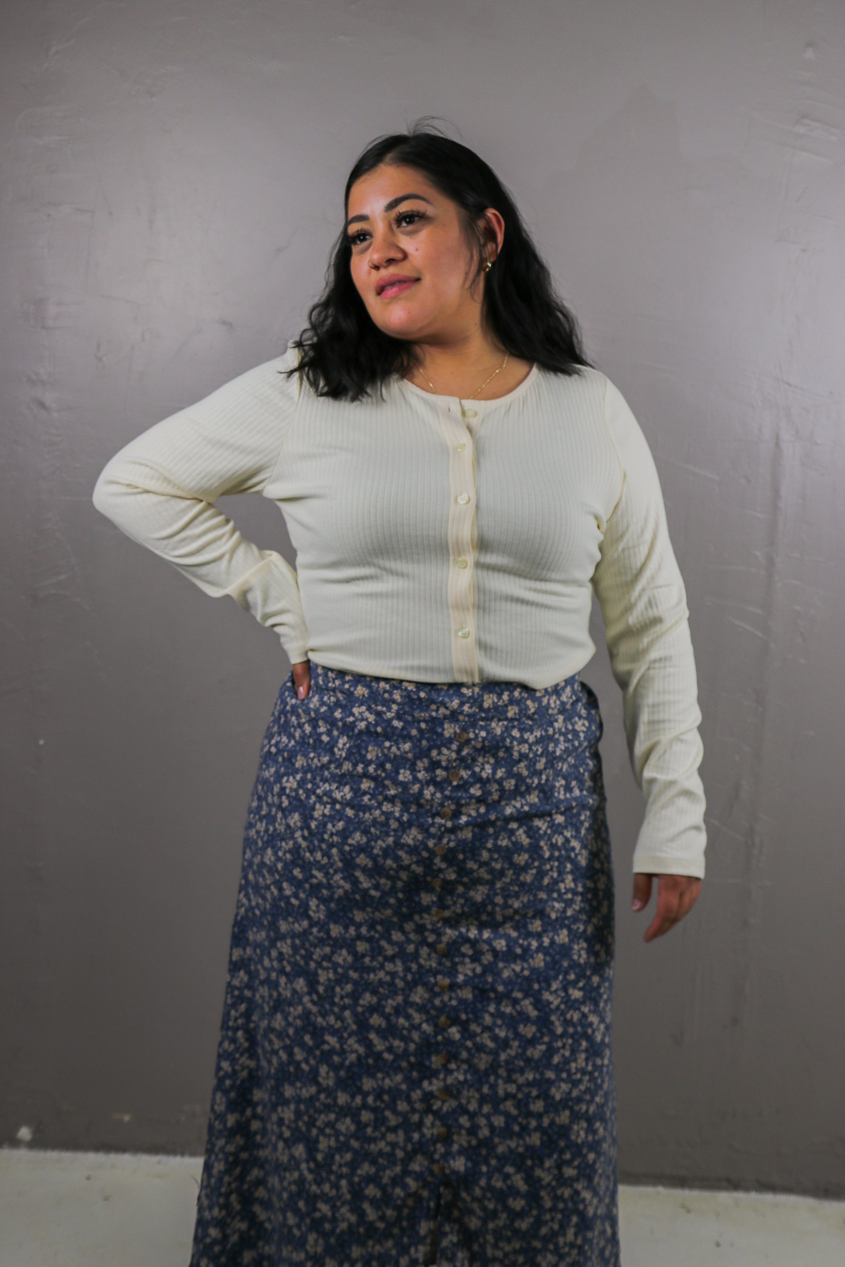 Pointelle Button Cardigan in Butter Tees Mikarose- Tilden Co.