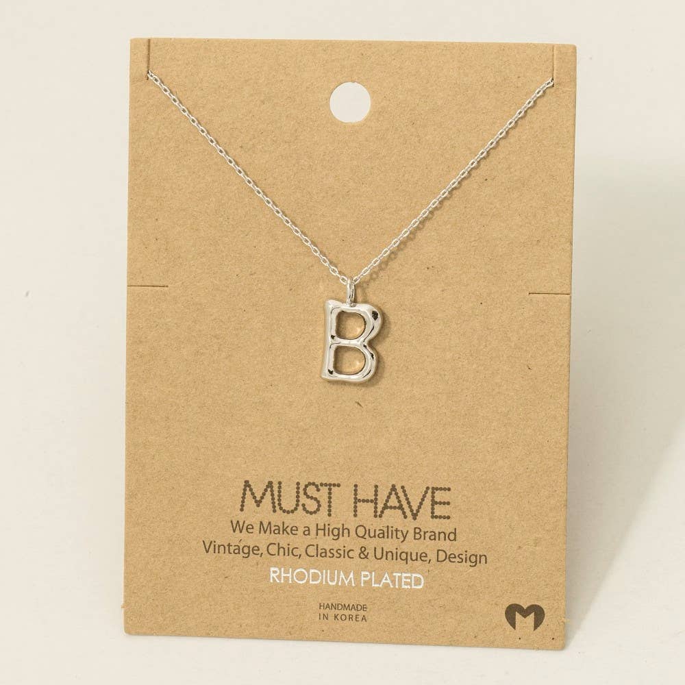 Bubble Letter Necklace Necklace Fame Accessories- Tilden Co.