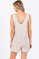 Ecru Textured Overall Romper Jumpsuits & Rompers Sewn and Seen- Tilden Co.