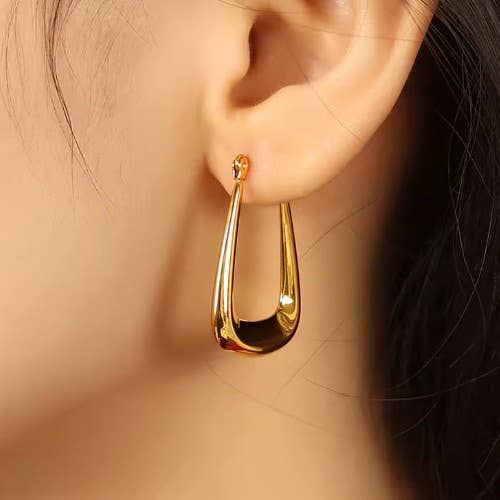 18K TARNISH FREE HOOPS JOSSLYN by wall to wall- Tilden Co.
