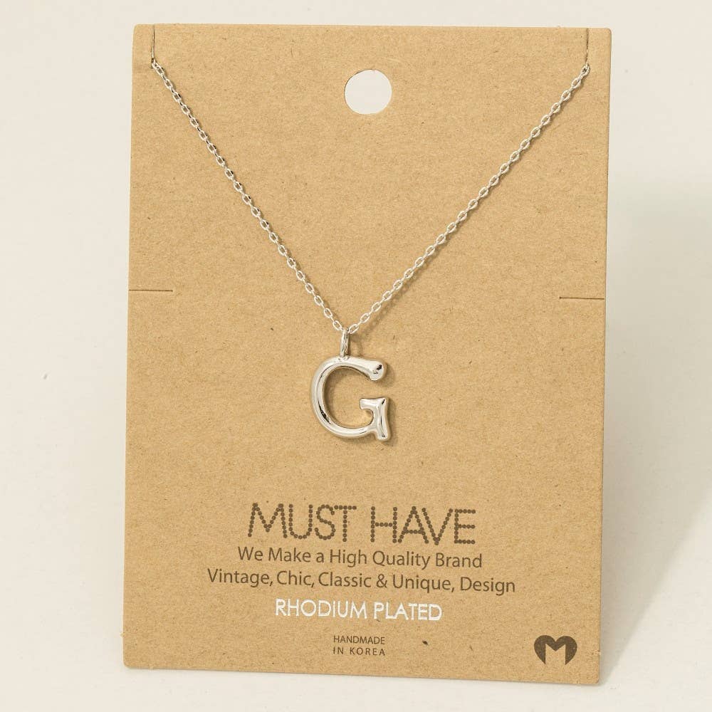 Bubble Letter Necklace Necklace Fame Accessories- Tilden Co.