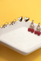 Trio Cherry Bow Heart Stud Earrings JOSSLYN by wall to wall- Tilden Co.