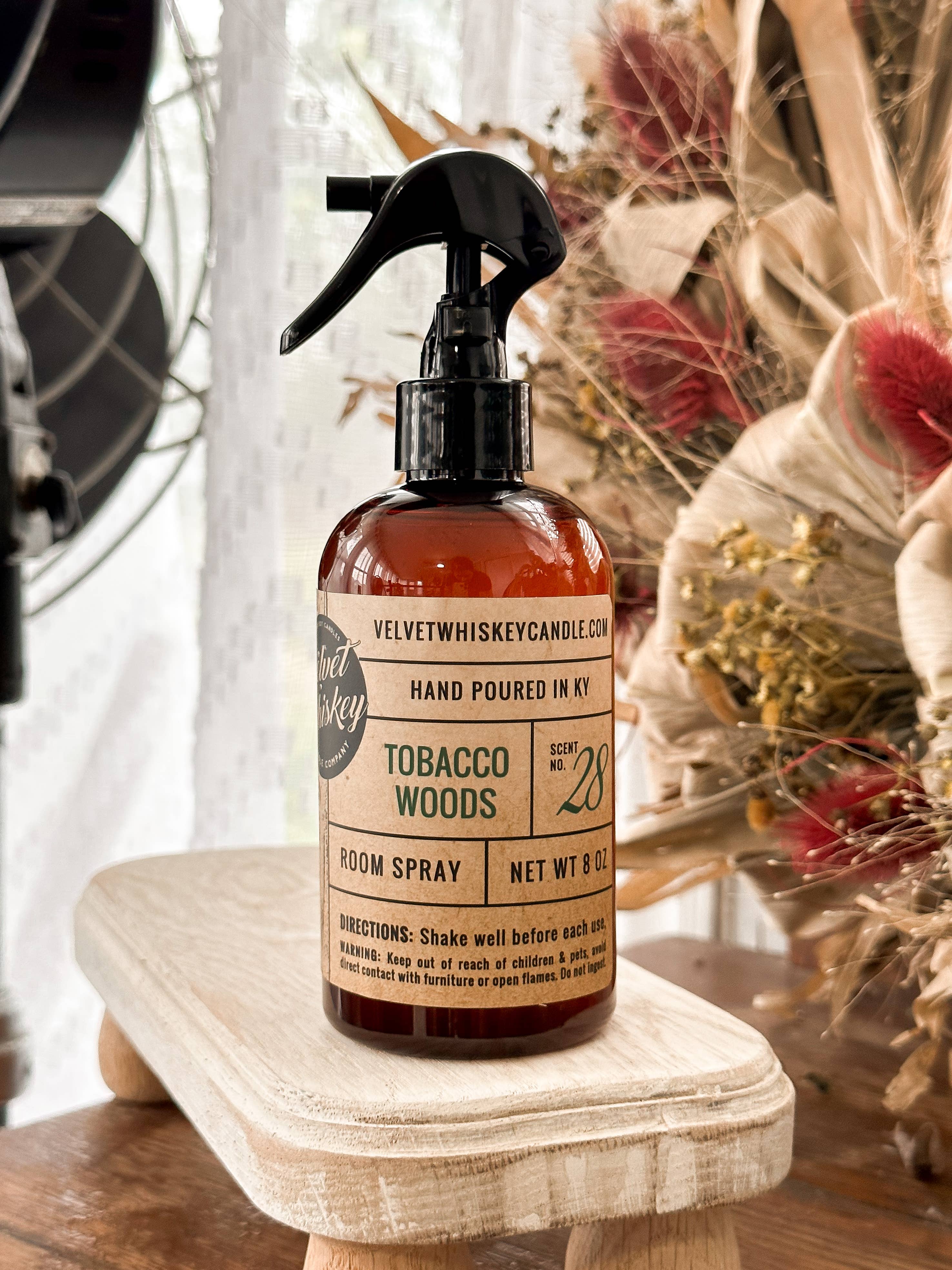 8 oz Room Spray    Room Spray Velvet Whiskey Candle Co- Tilden Co.