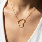 Heart Cutout Necklace Necklace Fame Accessories- Tilden Co.
