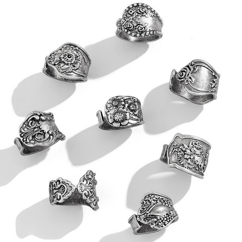 Vintage Boho Floral Statement Ring (Single)| 40R128 JOSSLYN by wall to wall- Tilden Co.
