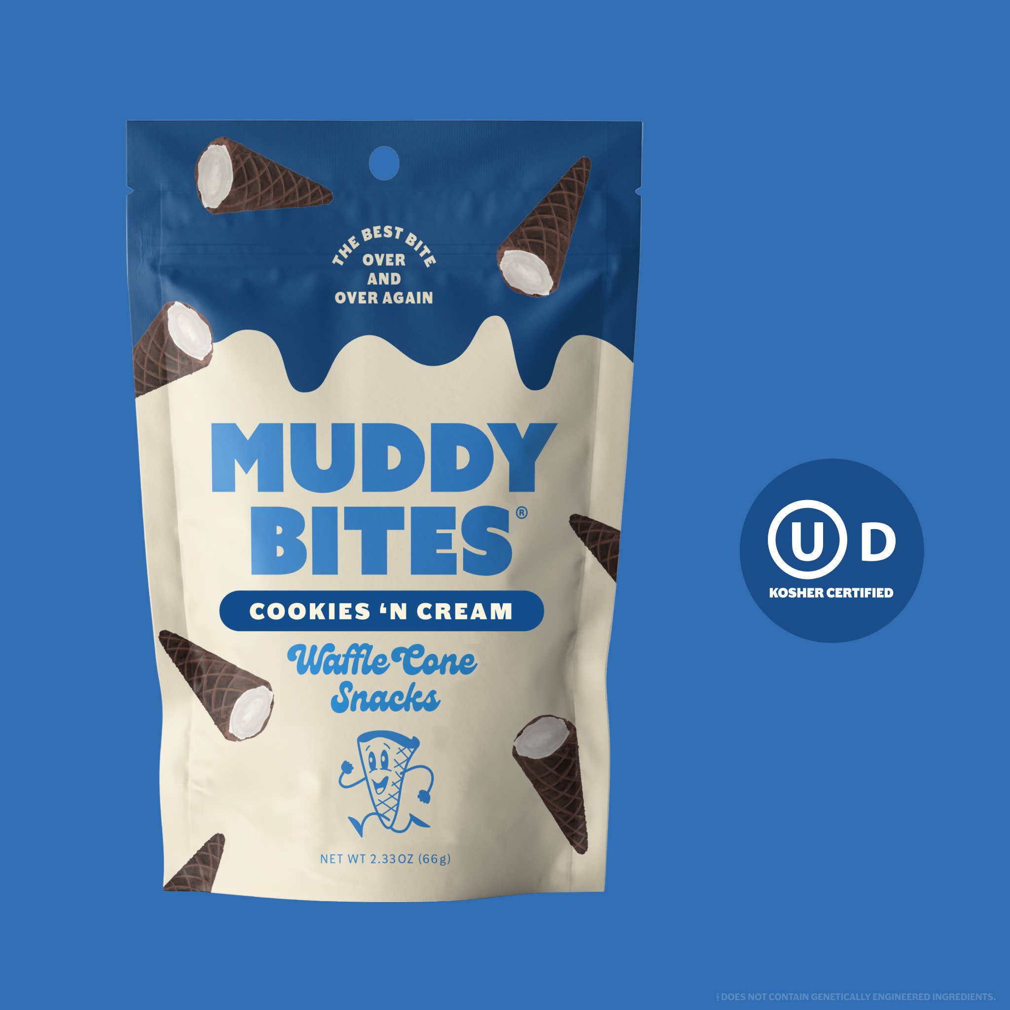 Cookies 'N Cream Waffle Cones Snacks Muddy Bites- Tilden Co.