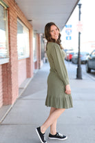 Cara Dress in Aspen Green    Dress Mikarose- Tilden Co.