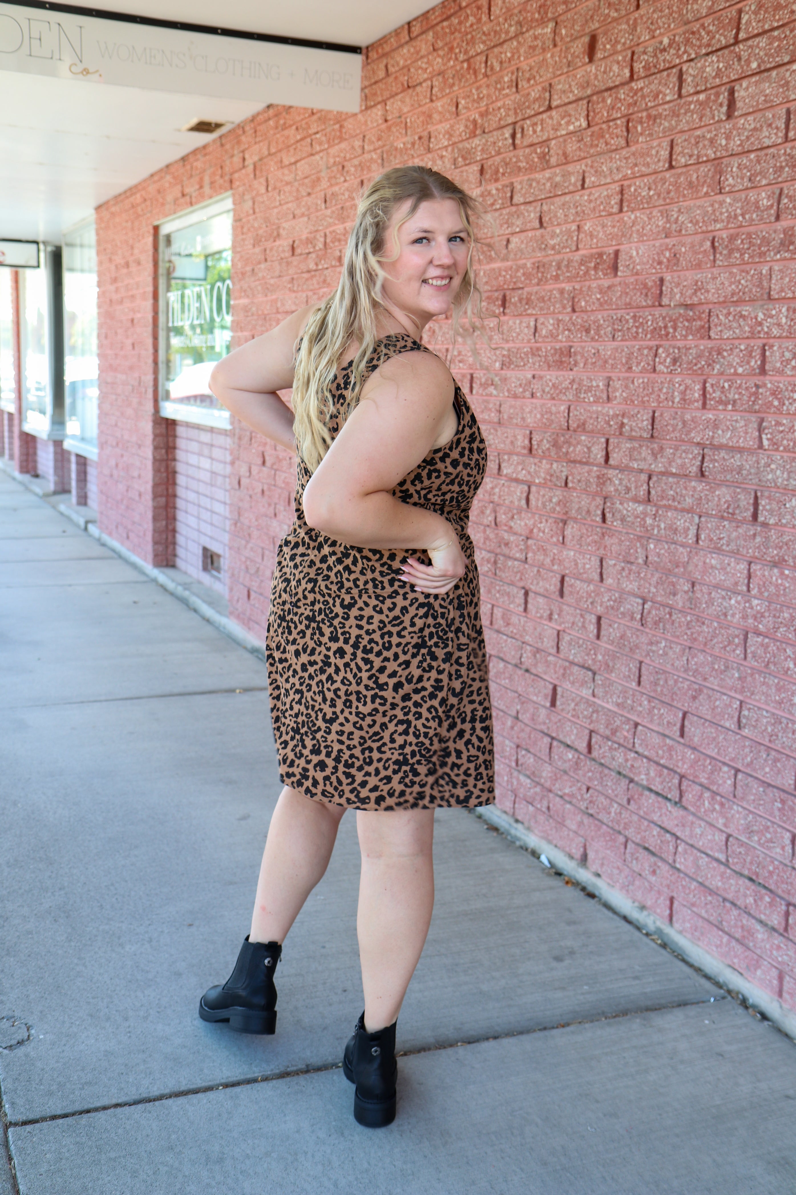 The Harper Dress in Leopard Shirts & Tops Mikarose- Tilden Co.