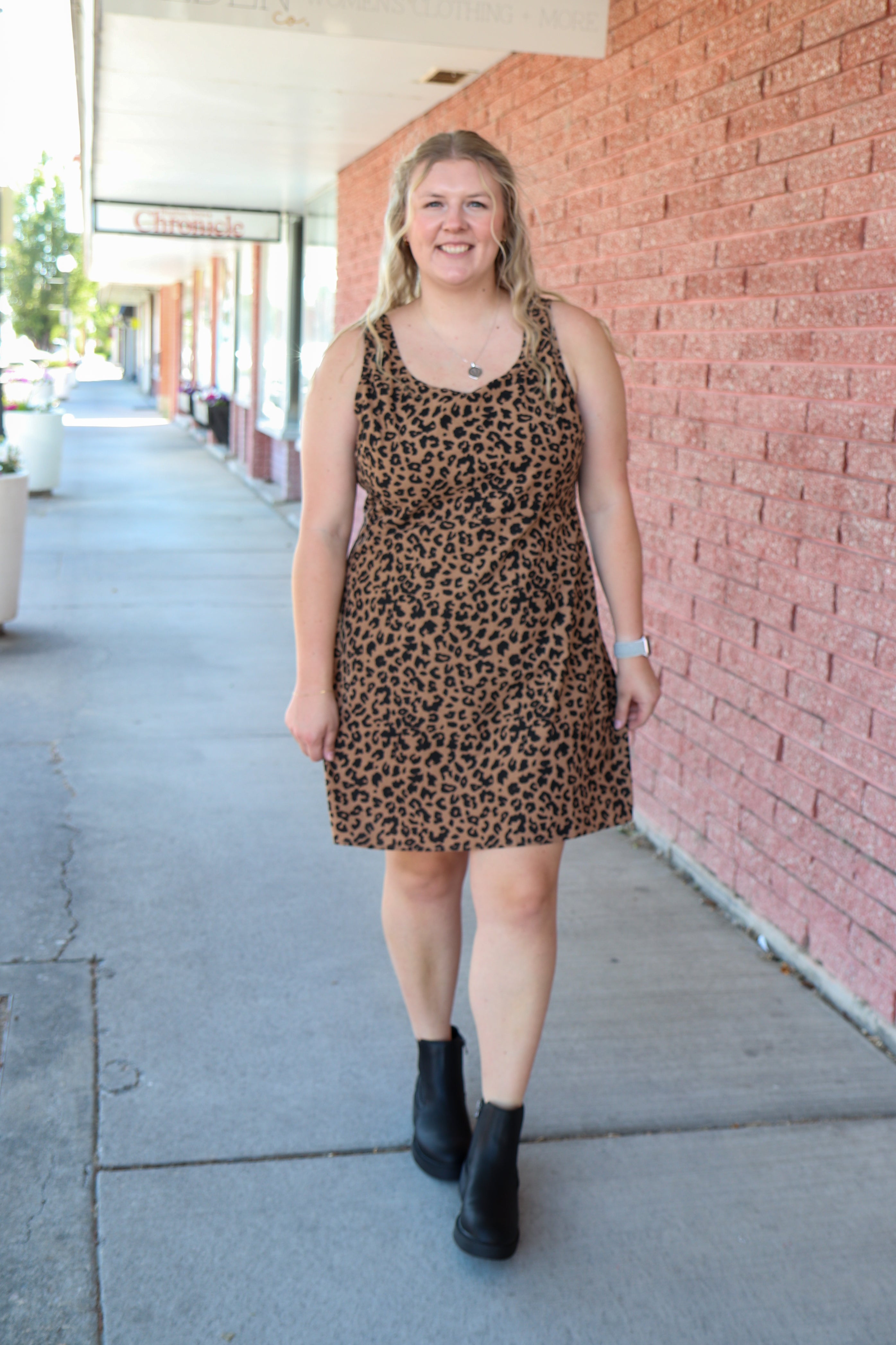 The Harper Dress in Leopard Shirts & Tops Mikarose- Tilden Co.