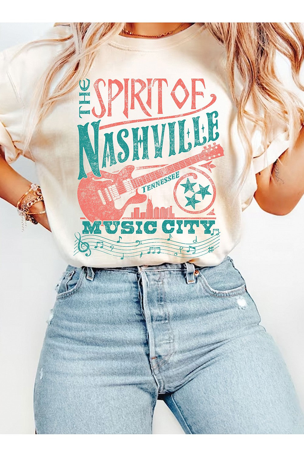 Spirit of Nashville Graphic T-Shirt    Shirts & Tops Rustee Clothing- Tilden Co.