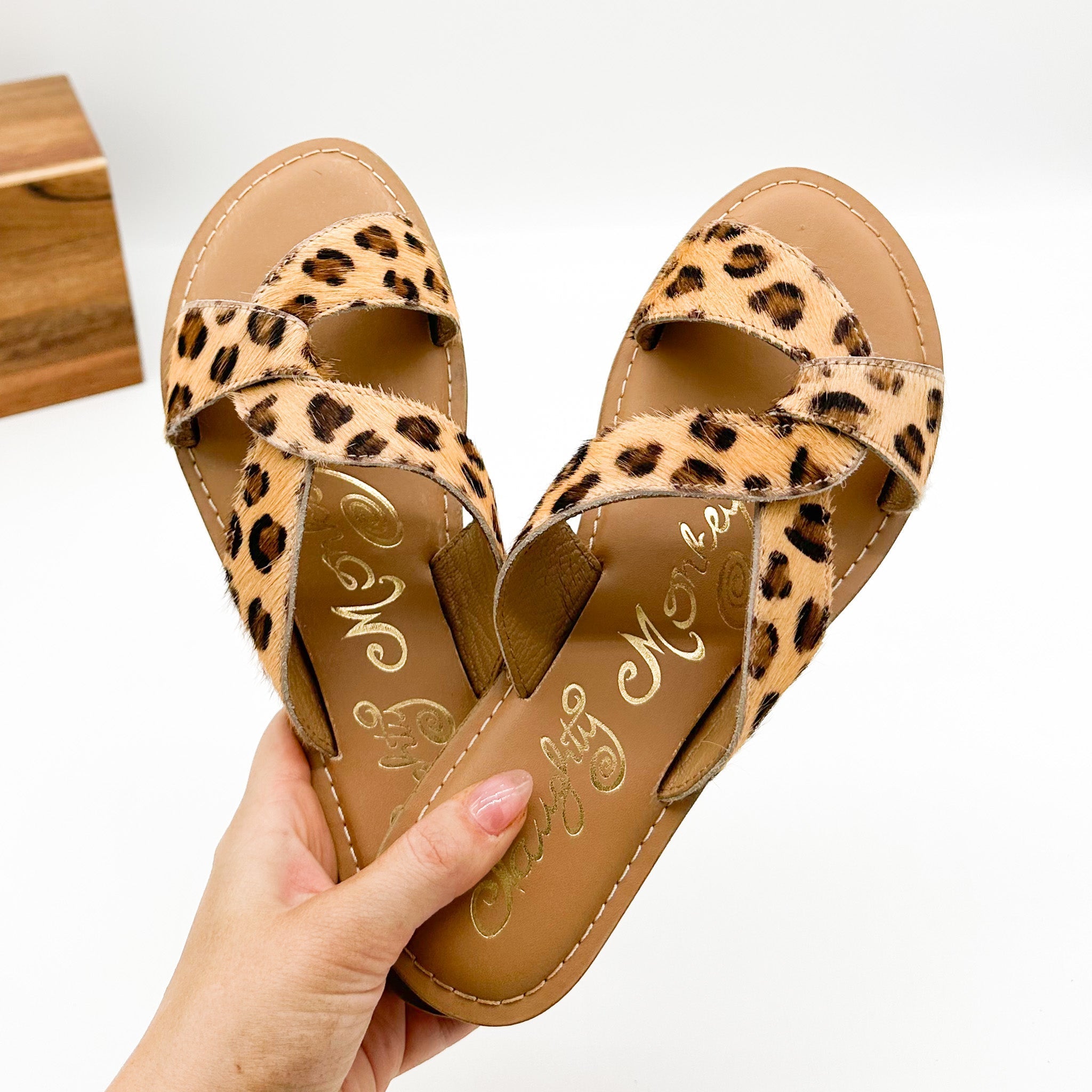 Conga Sandal in Leopard 130 Sandals Naughty Monkey- Tilden Co.