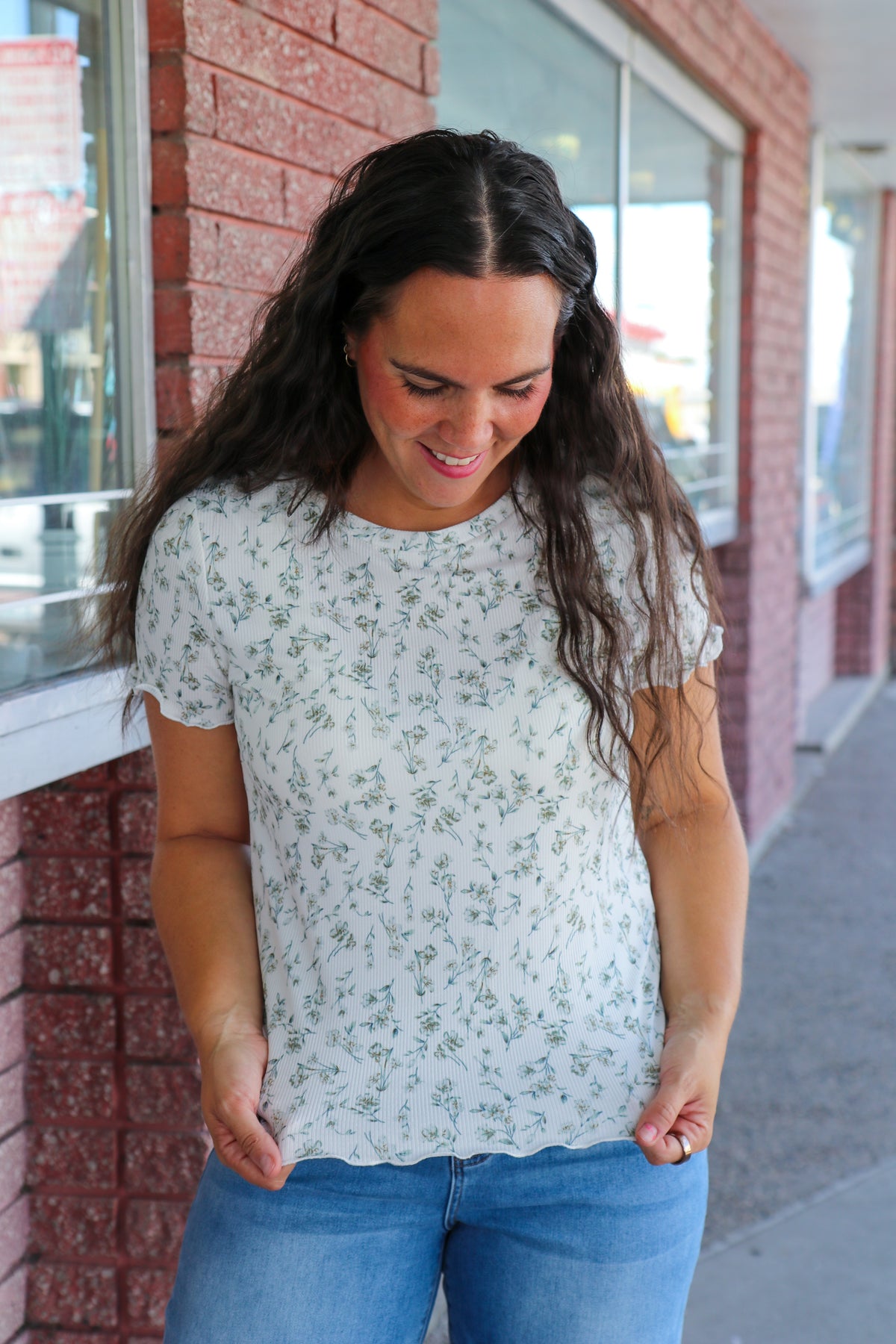 Lettuce Edge Tee in Frosted Stem T-Shirt Mikarose- Tilden Co.