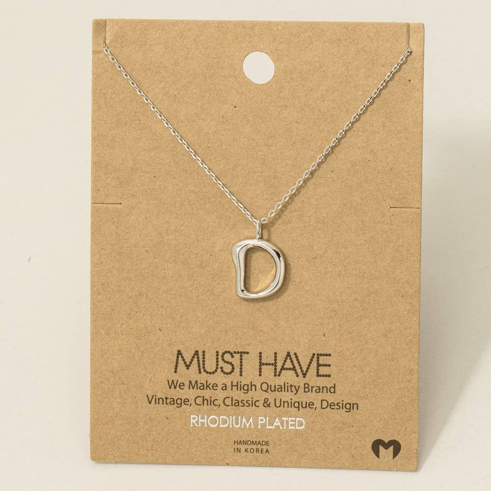 Bubble Letter Necklace Necklace Fame Accessories- Tilden Co.
