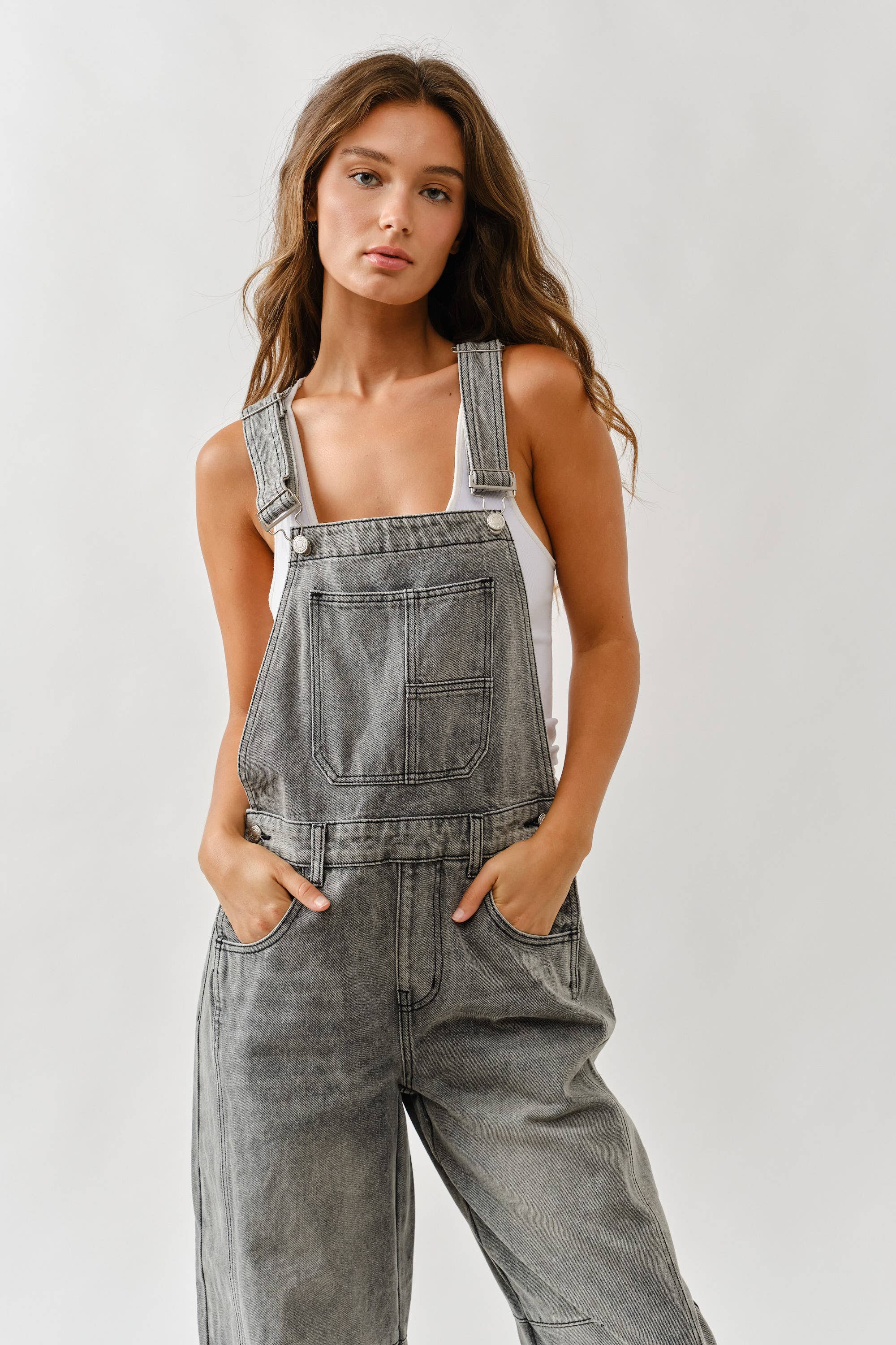 Slouchy Relax Fit Overalls Aaron & Amber- Tilden Co.