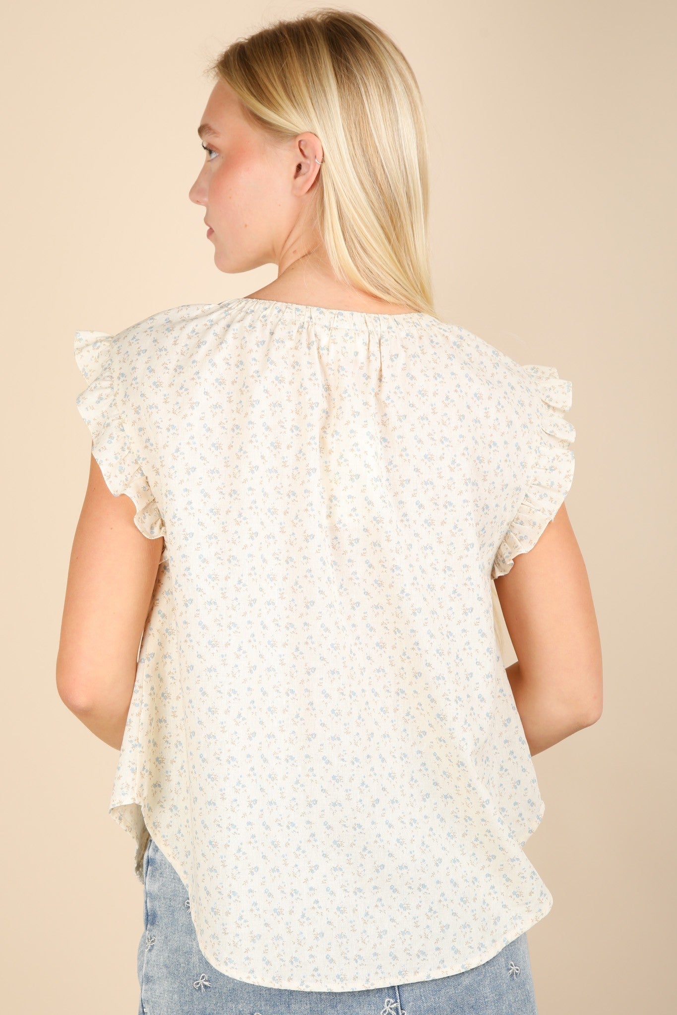 Picnic Petal Lace Detail Top Womens Ave Shops- Tilden Co.