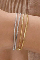 18K STAINLESS STEEL LAYERED BRACELET JOSSLYN by wall to wall- Tilden Co.