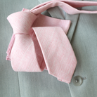 Charlie Blush Pink Linen Tie    necktie Tie Mood- Tilden Co.