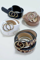 DOUBLE O BUCKLE FAUX LEATHER BELT JOSSLYN by wall to wall- Tilden Co.