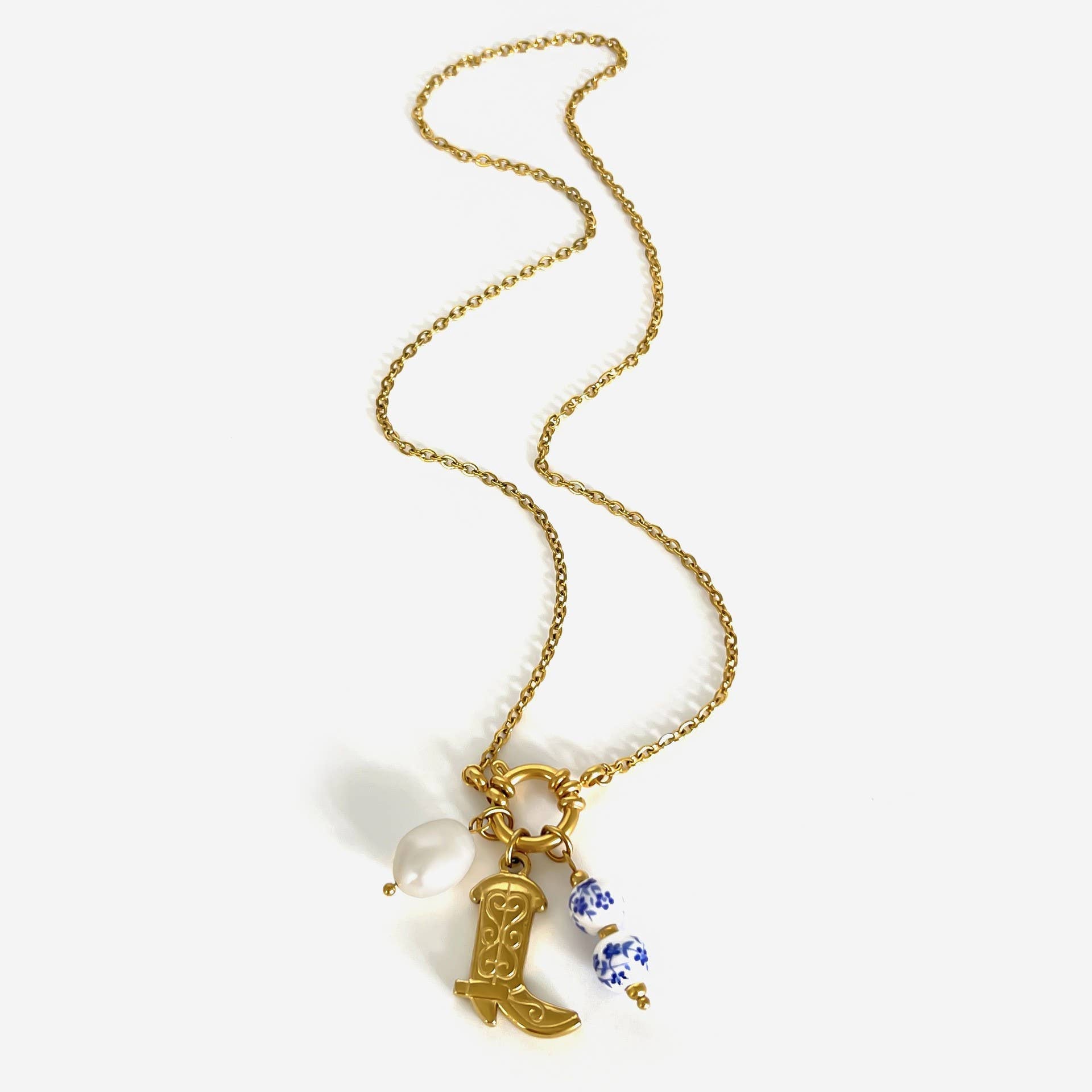 18K Stainless Steel Western Necklace JOSSLYN by wall to wall- Tilden Co.