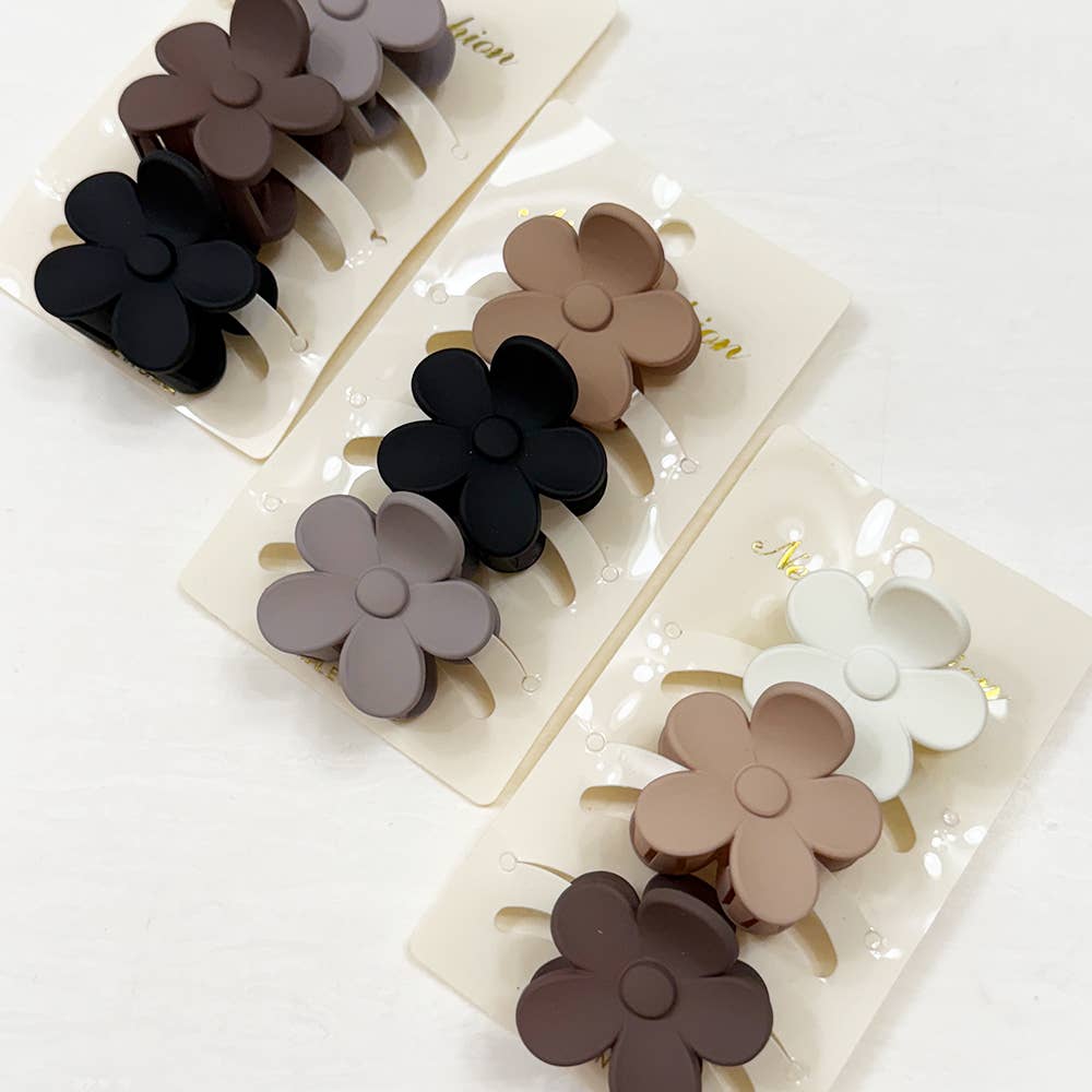 Mini Flower Hair Claw Set Love and Repeat- Tilden Co.