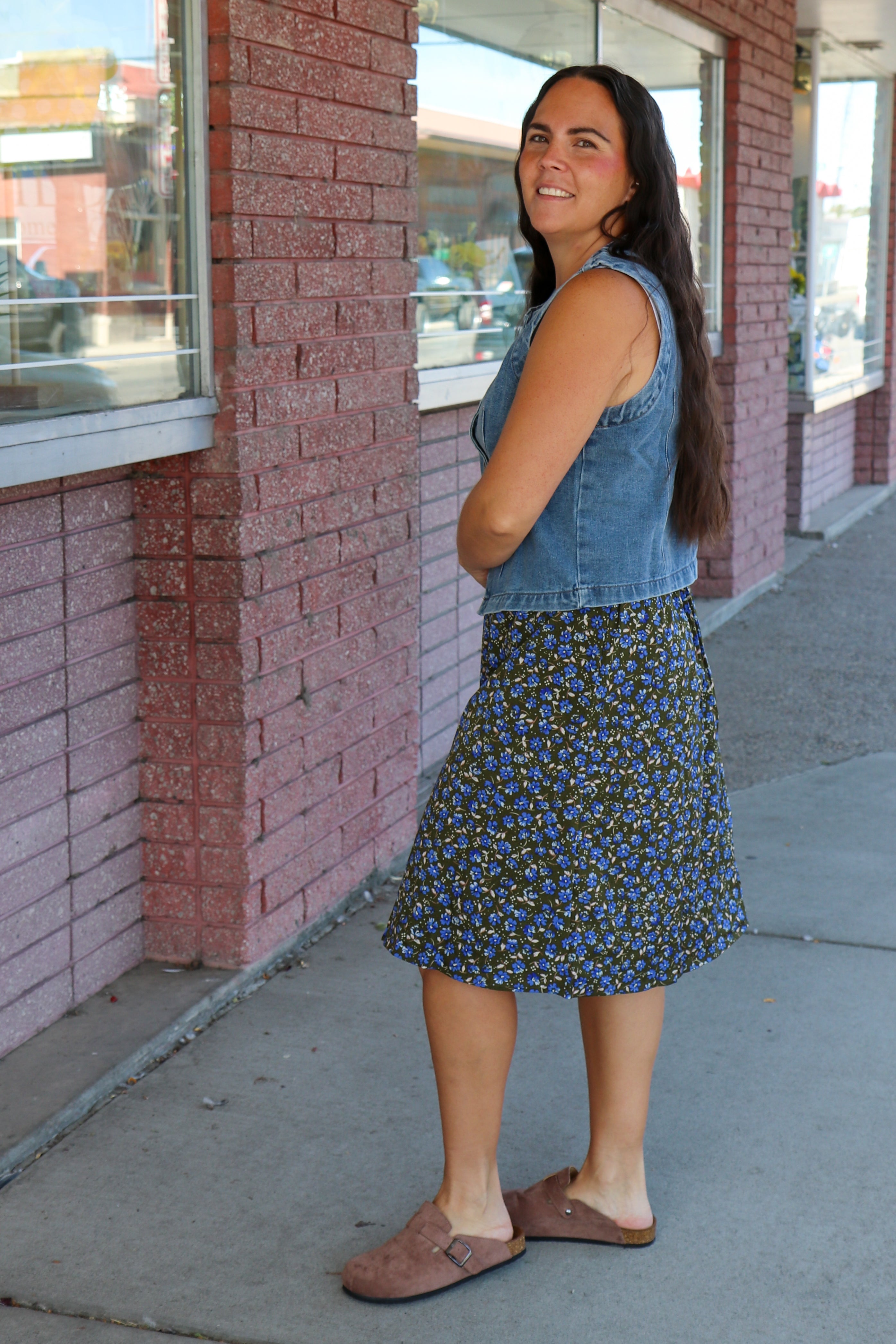 Tailored Vest in Blue Haze Vest Mikarose- Tilden Co.